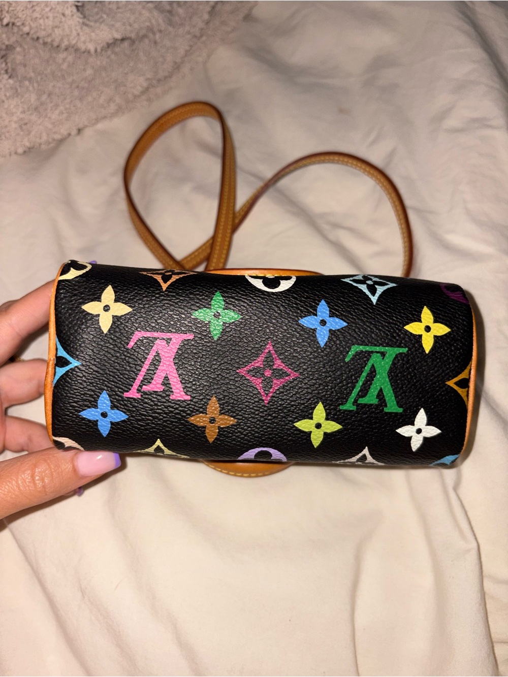 Louis Vuitton Vintage Murakami Multicolor Mini Nano Speedy with Shoulder Strap - Picture 5 of 9